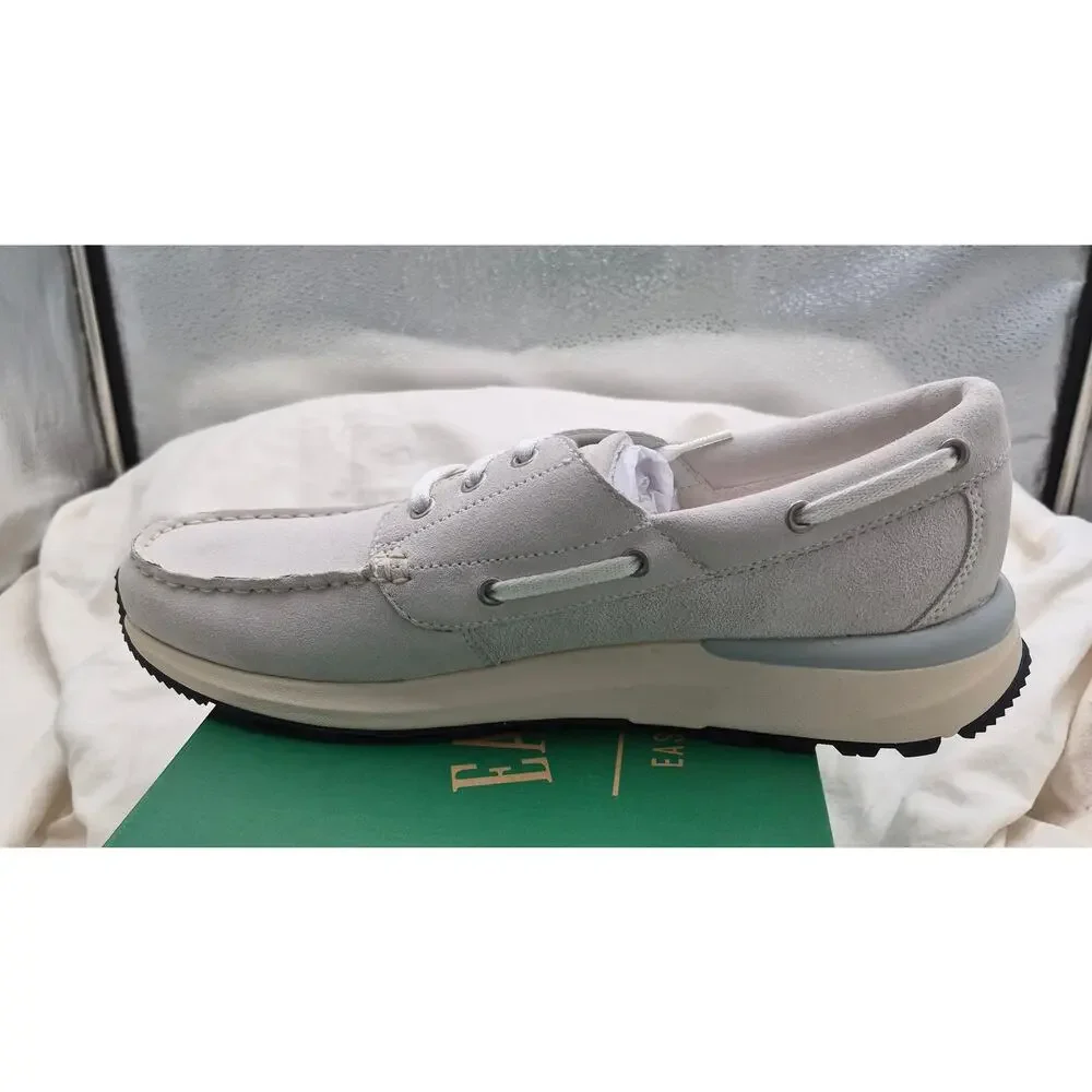 NEW Eastland Leap Trainer moc-toe boat shoes white Leather Men size 13